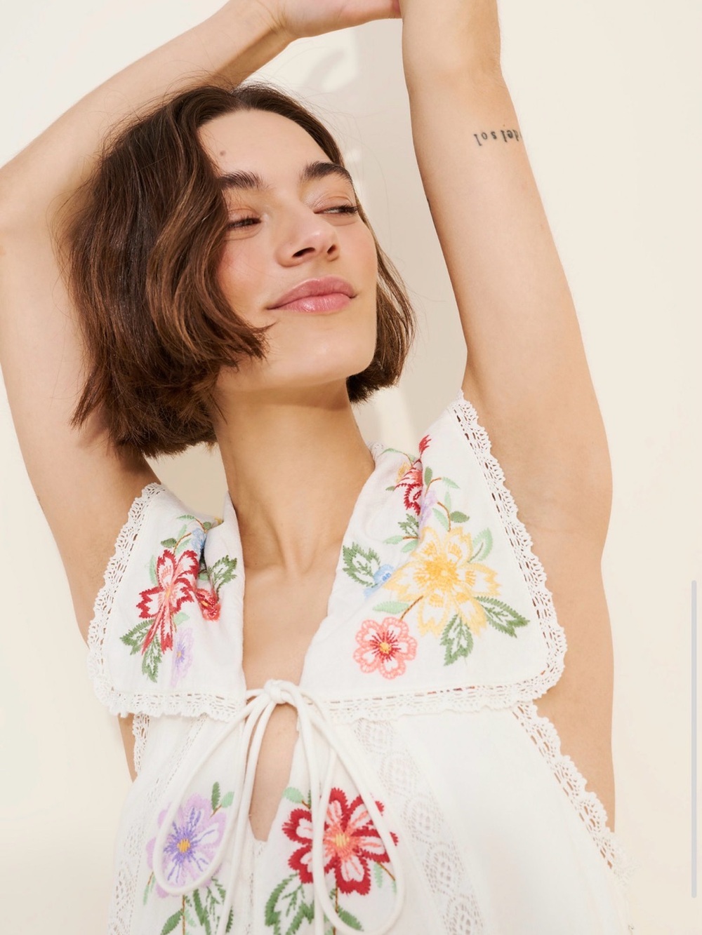 Willow Embroidered Mini Dress - Picture 3 of 4